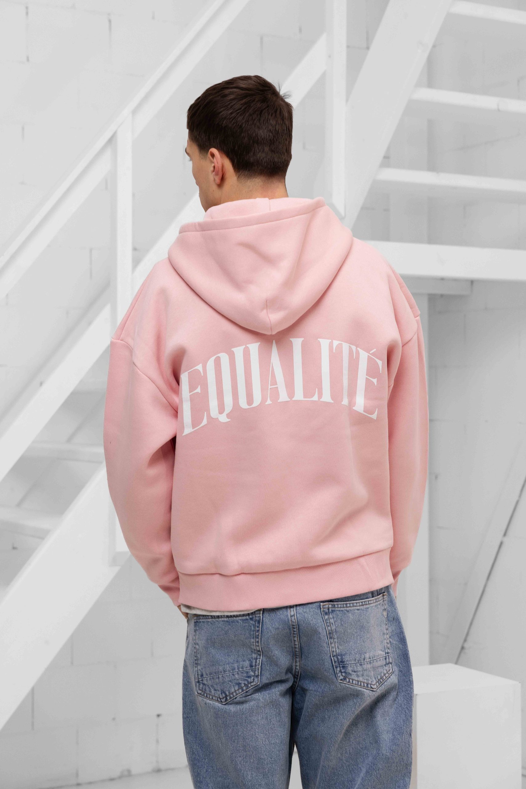 Equalité Oliver Oversized Full Zip Hoodie Roze