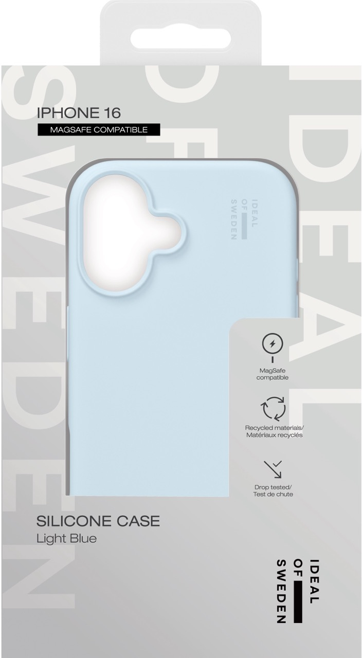 iPhone 16 MagSafe Silikon Hülle Case Recycled (IDSICMS-I2461-501) - Hellblau