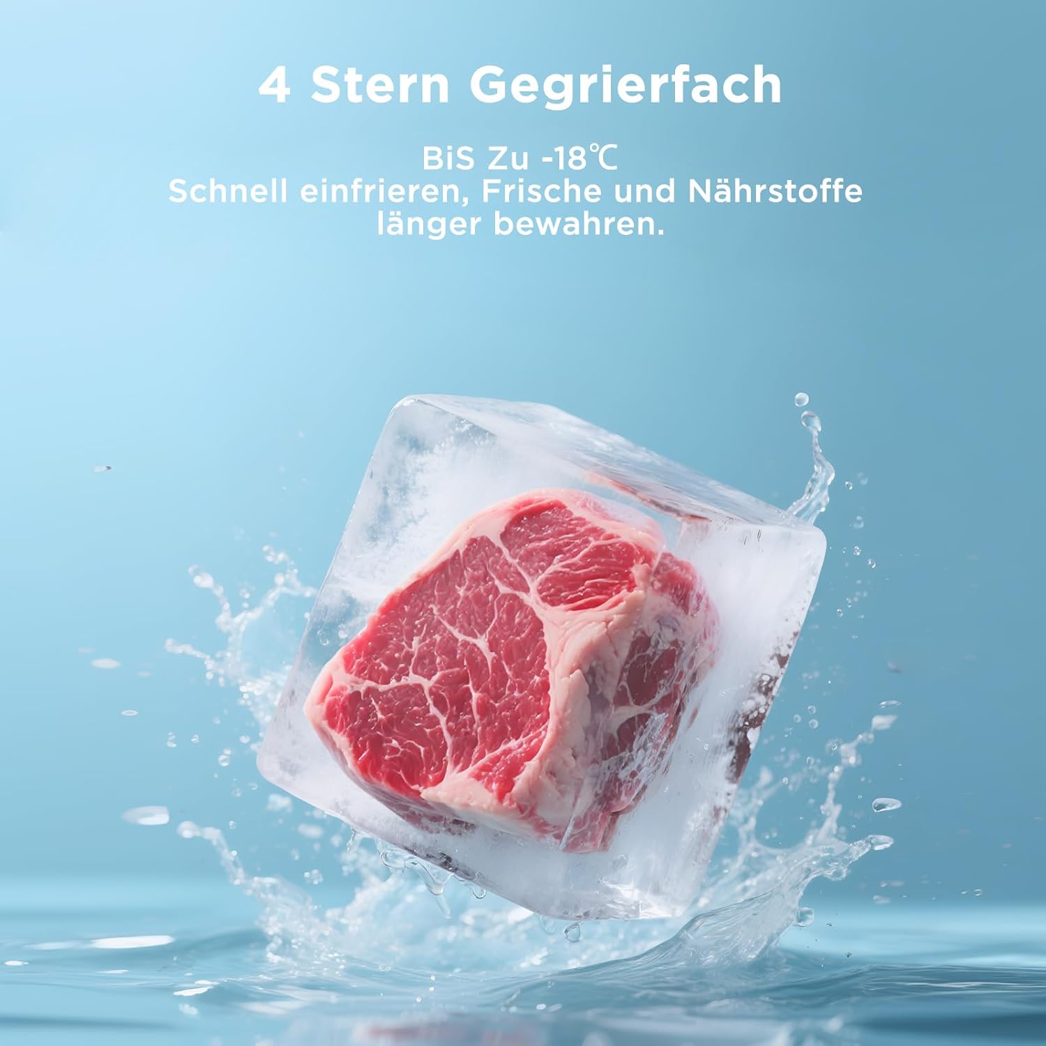 Midea MDRB424FGE02OA Kühl-/Gefrierkombination/188 cm Höhe/NoFrost/LED-Beleuchtung/Hochwertiger GMCC-Kompressor/Elektronische Steuerung/Zuverlässige Gefrierleistung/235 kWh/Jahr/224L Kühlteil