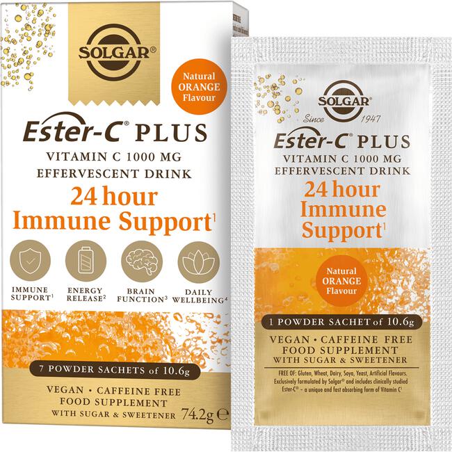Solgar Ester-C® Plus Effervescent 1000 mg 7 stuks