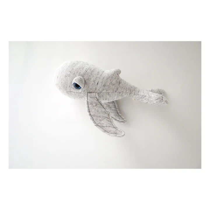Bigstuffed Peluche mini baleine Grandpa 30 cm | Gris