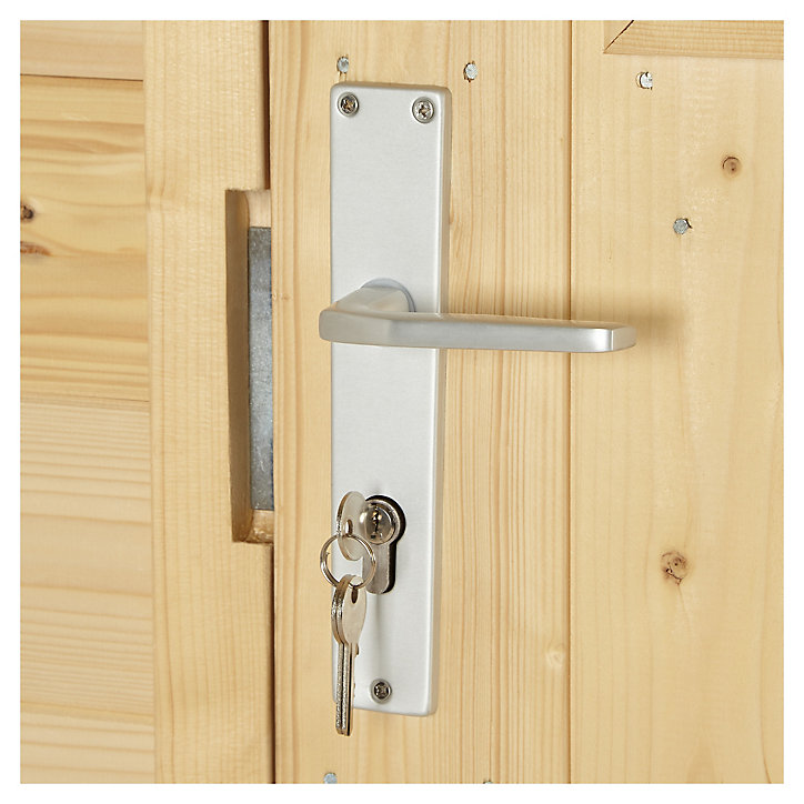 Abri de jardin GoodHome Mokau en bois coloris naturel ép.19 mm surface extérieure 3,46 m²