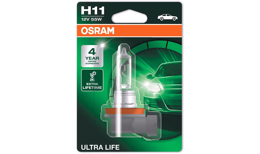 Pære H11 Ultra Life 55W 12V Bli1 Osram