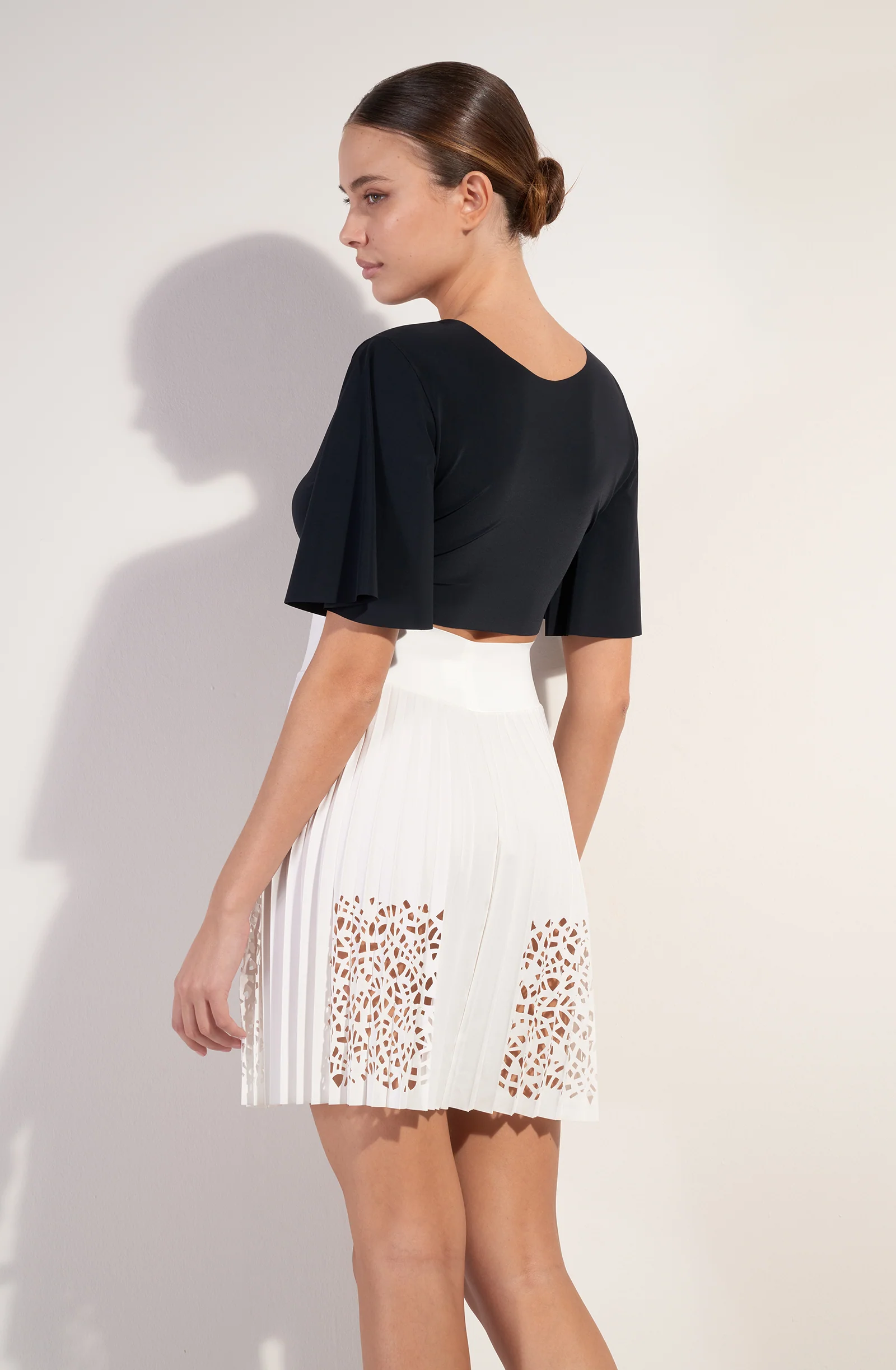 tainy Crop top cache coeur noir Noir