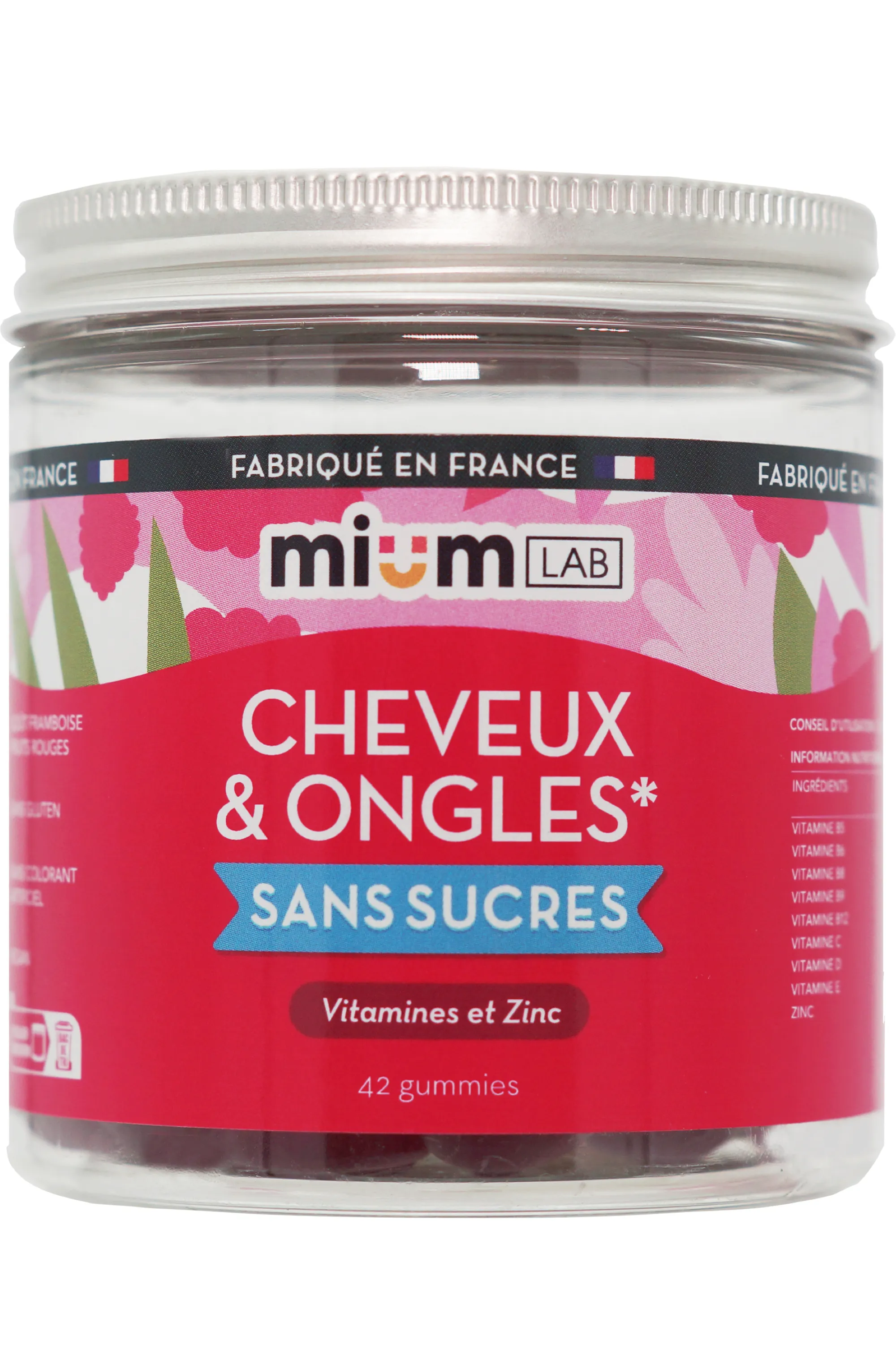 Mium Lab ex Les Miraculeux Compléments alimentaires gummies Cheveux & ongles-100 g