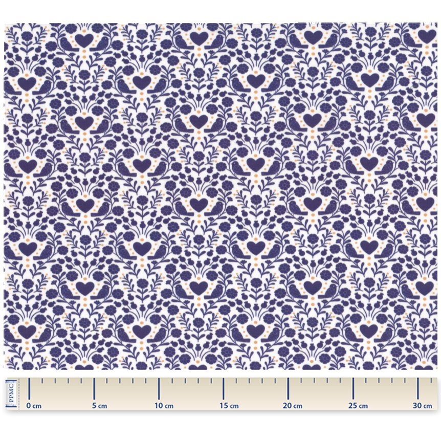 Tissu Jersey Scandinavia Bleu
