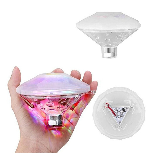 (Ø11cm) Schwimmendes LED Pool Licht Bunte Badewannen Lampe (Batteriebetrieben) - Transparent