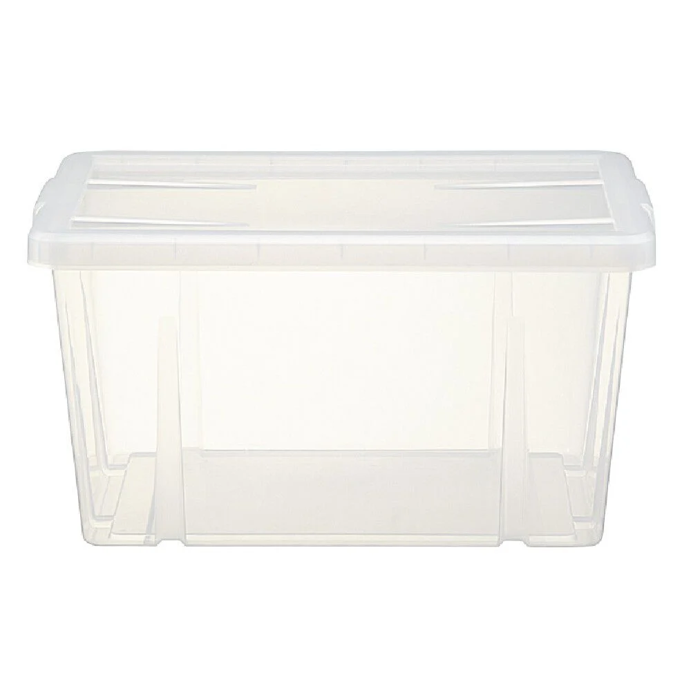 Boîte de rangement transparente avec couvercle 30L
