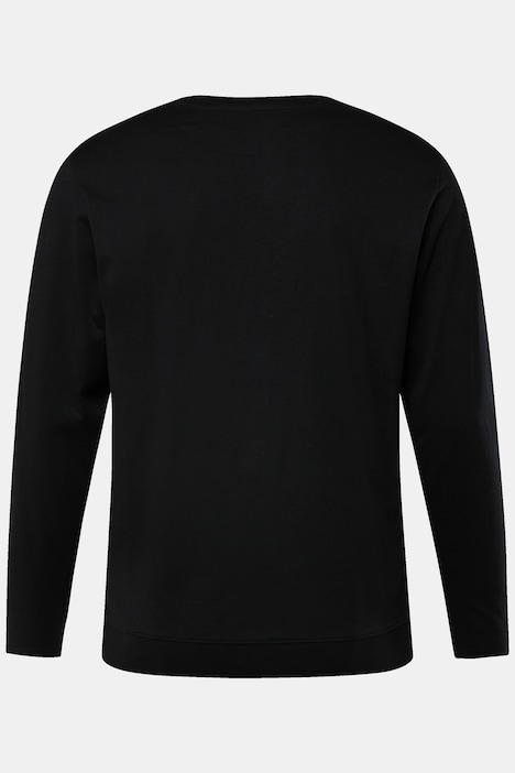 Men+ Langarmshirt, Basic, Bauchfit, Rundhals, bis 8 XL