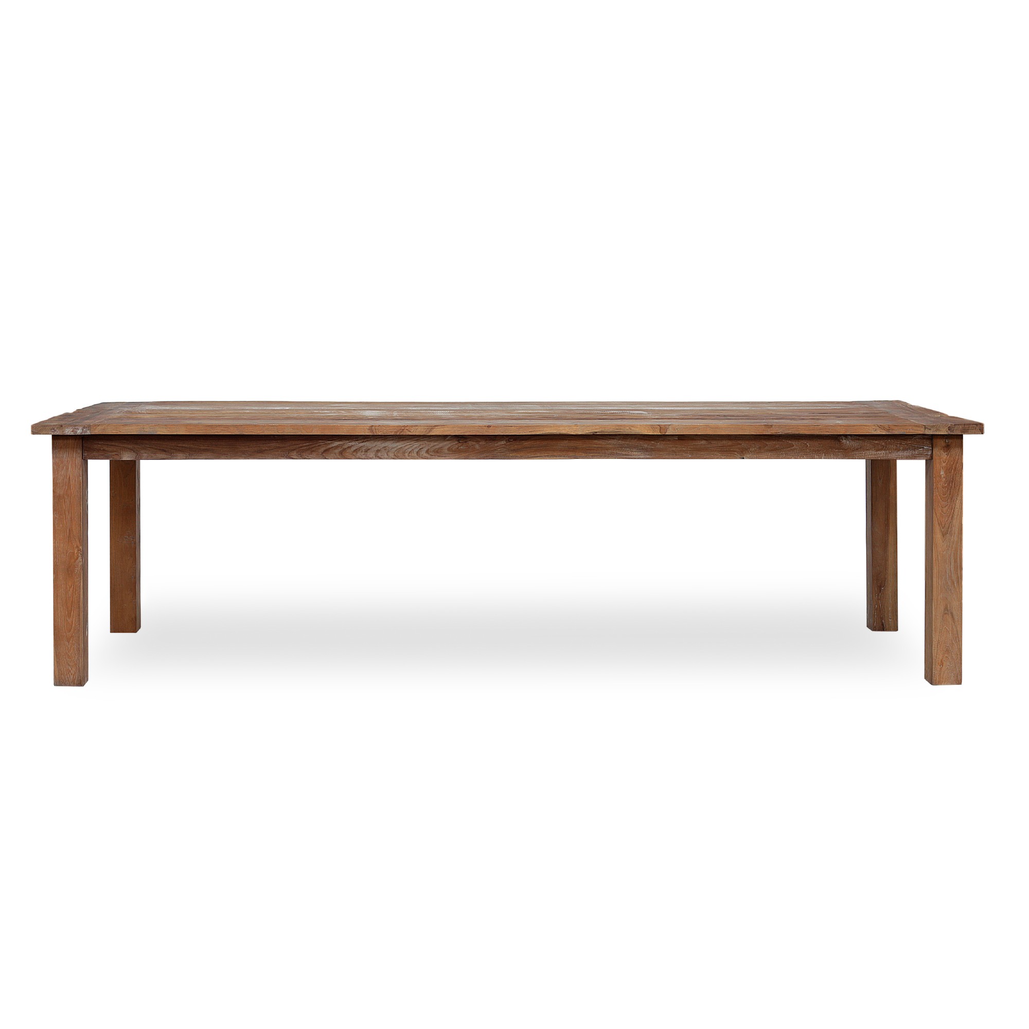 Esstisch aus recyceltem Teak ohne Schublade, L 260 cm, B 100 cm, H 78 cm von fischer's lagerhaus