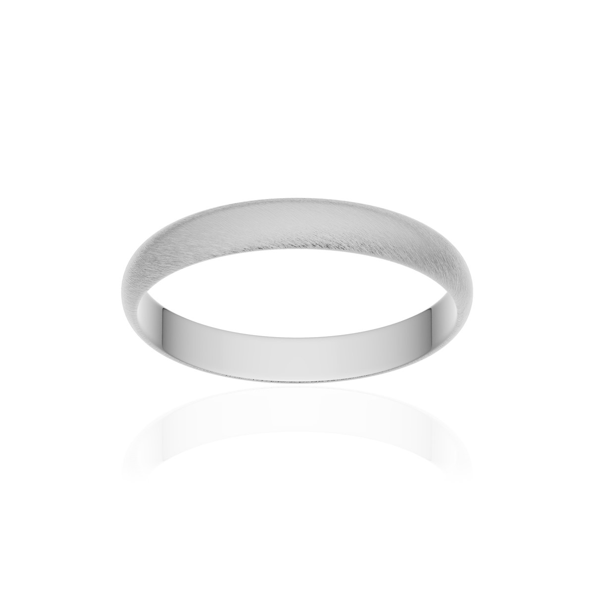 Alliance or 375 blanc givré ruban 3mm