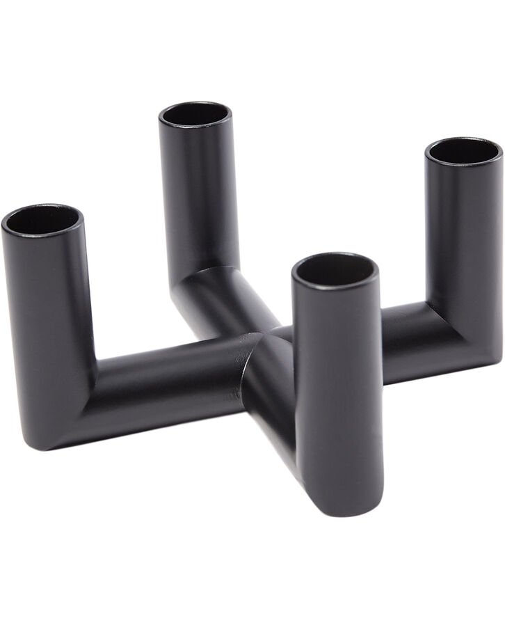 Uyuni MATRIX Candle Holder - 4'arm Mini Taper - Matte Black - 7,5 Mat sort