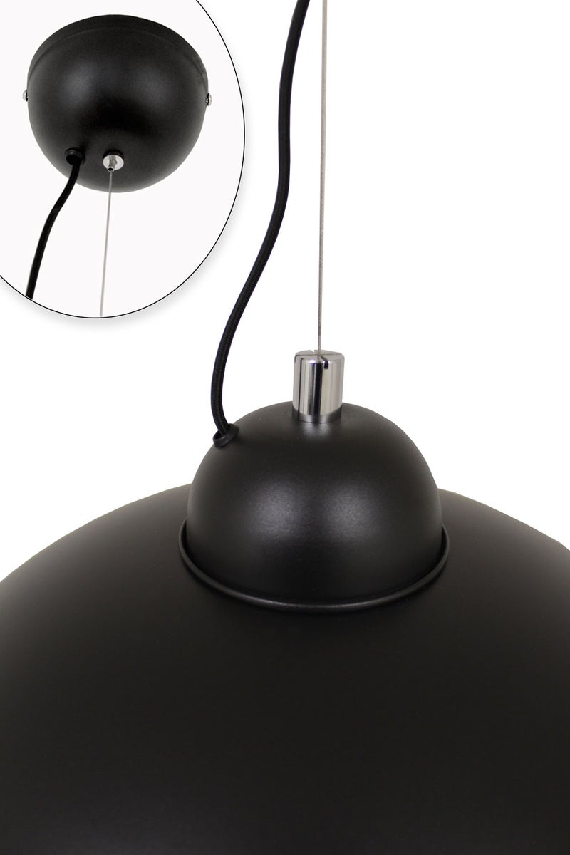 Everaldo hanglamp, zandzwart & zilver, Ø 54 cm, E27, 11049