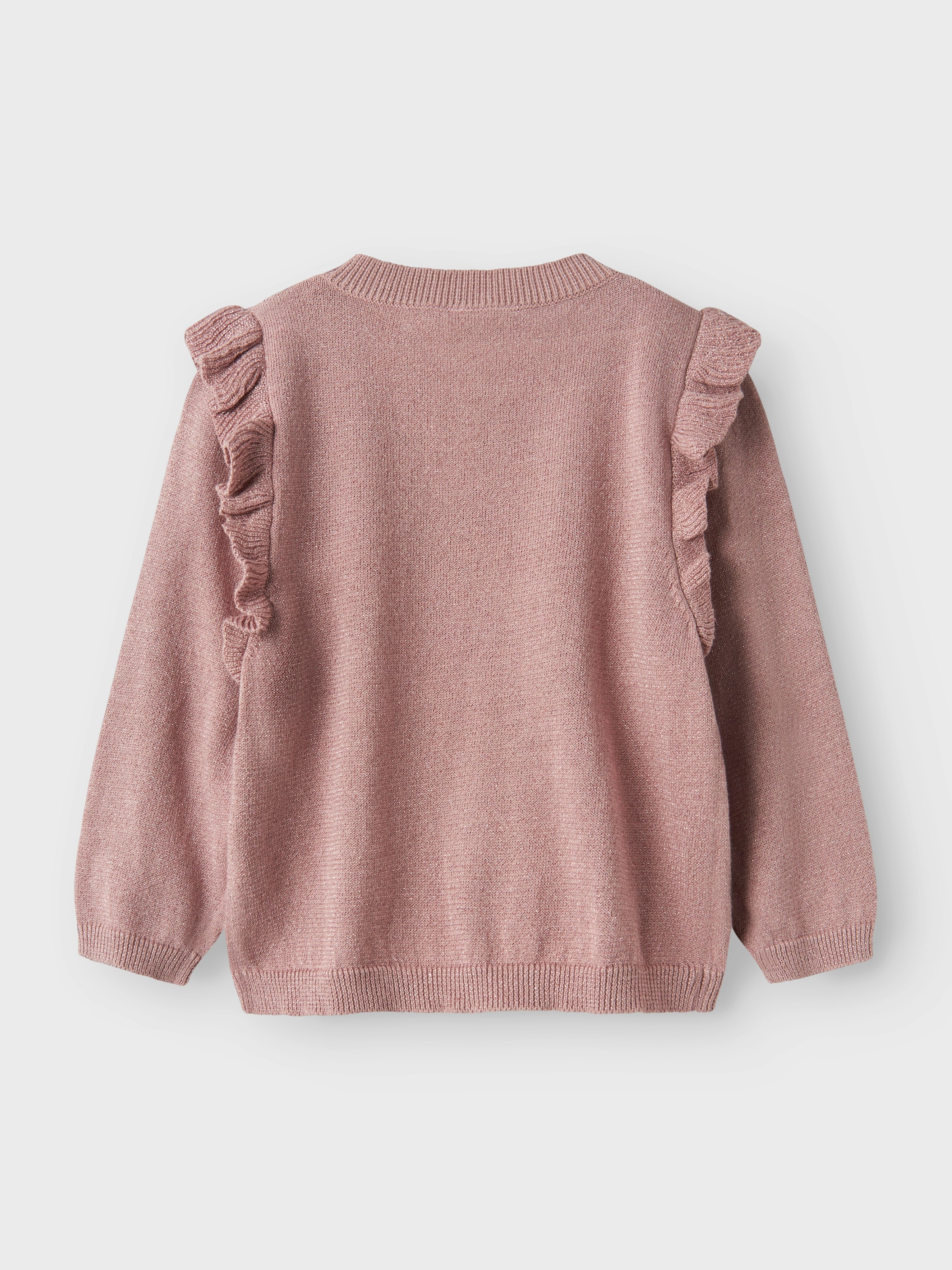 Name It Strickjacke »NMFABINNE LS KNIT CARD NOOS«, mit süsser Rüsche an den Schultern