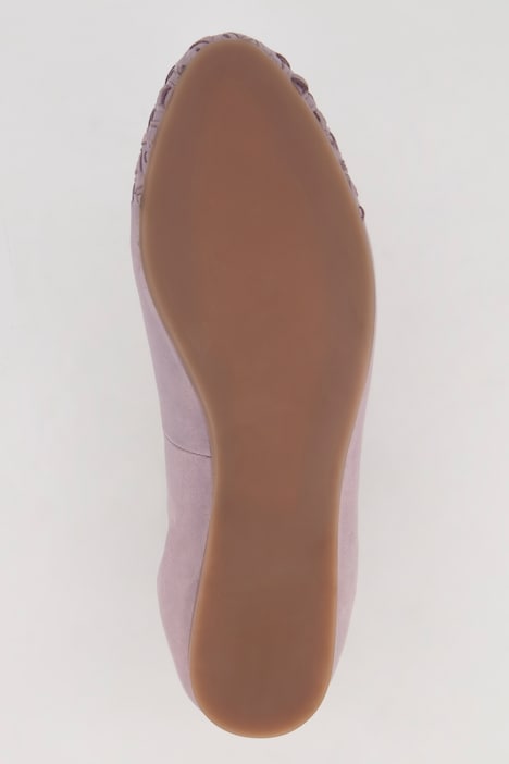 Leder-Ballerinas, Webspitze, Weite H