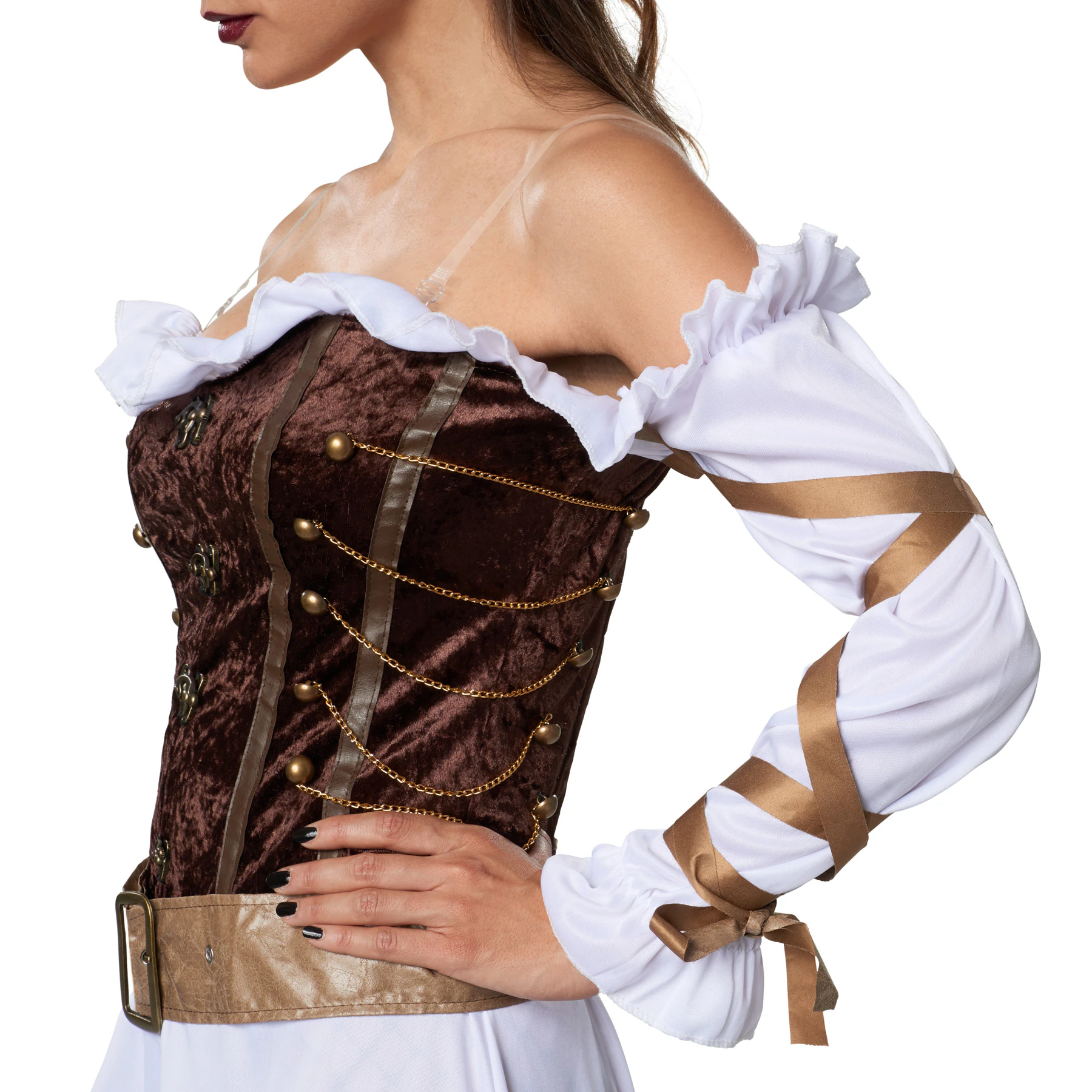 tectake® Frauenkostüm Woman-Steampunk Palastwache