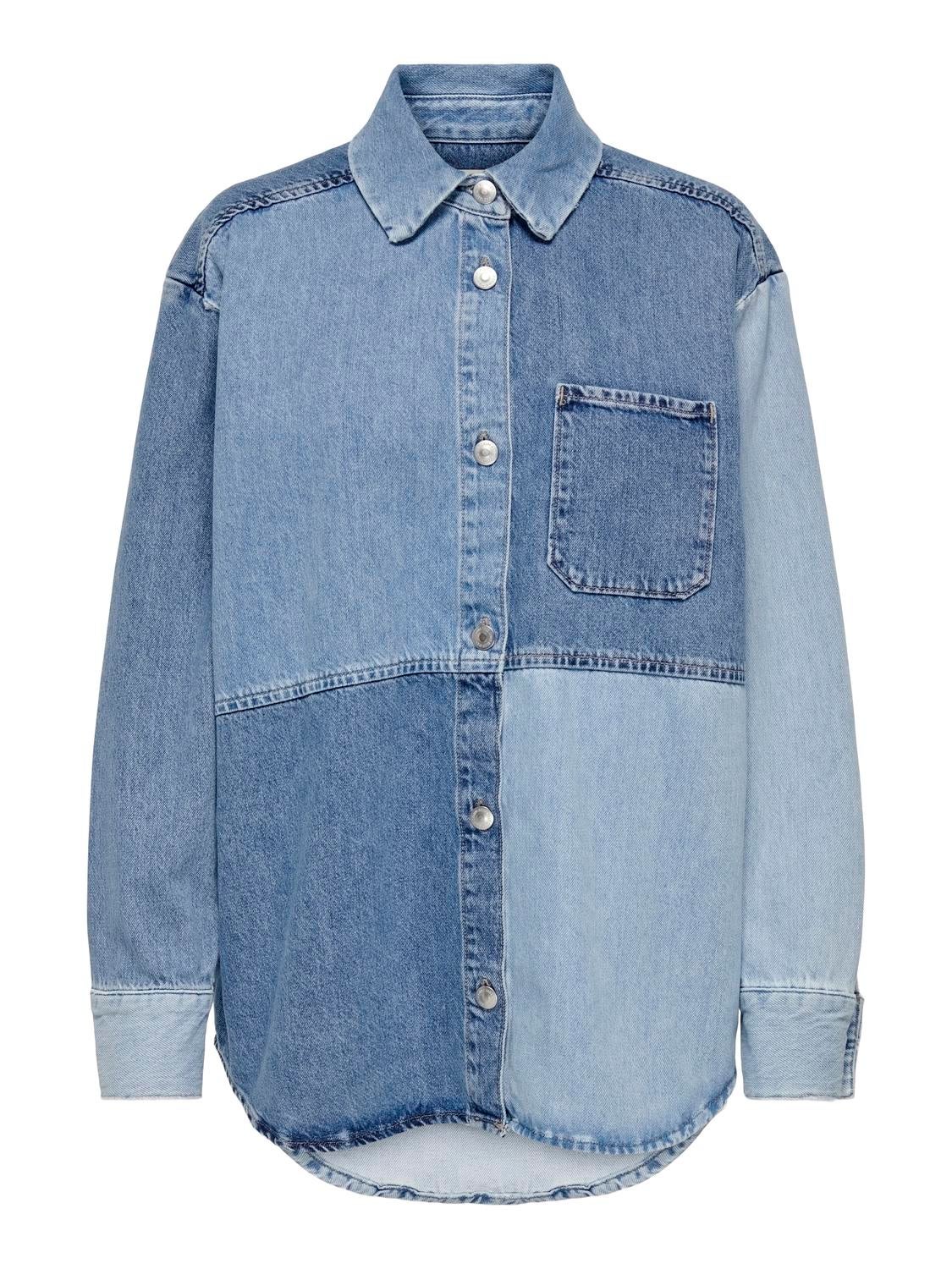 ONLSANINA Jeanshemd Light Blue Denim