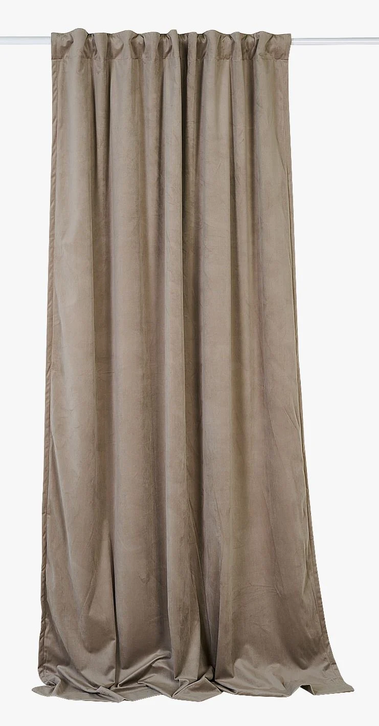 Lysdempende gardin mørk brun - 140x220 cm