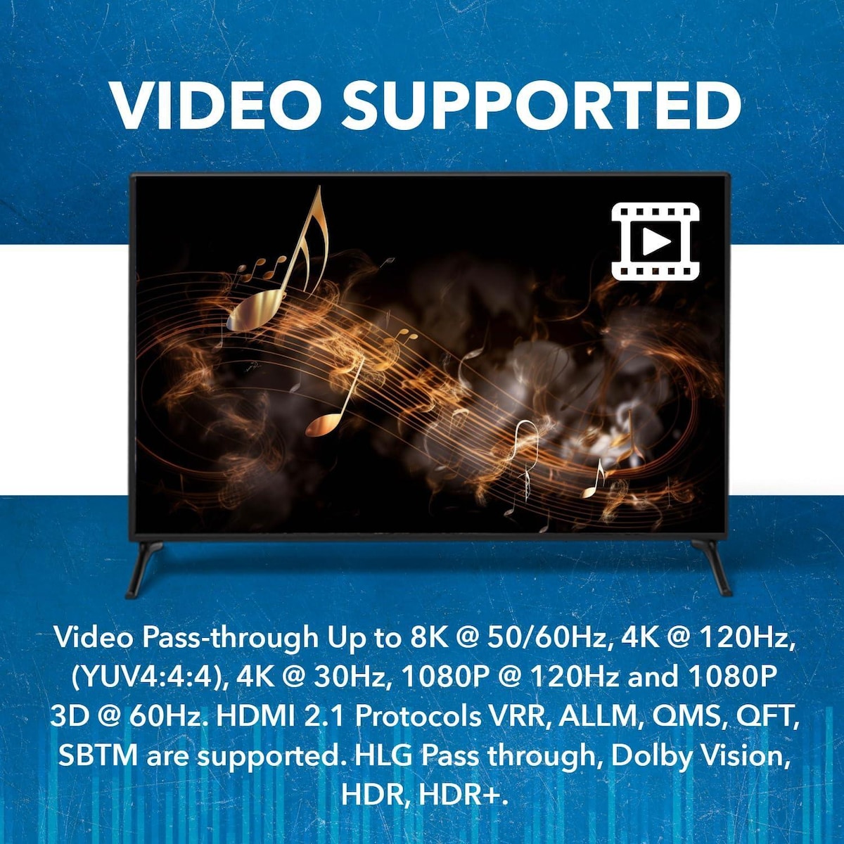 NÖRDIC 8K HDMI 2.1 ARC Extractor - SPDIF + 3,5 mm ekstraksjon, HDMI CEC Dolby Digital/DTS, Atmos, Dolby Vision, HDR10+
