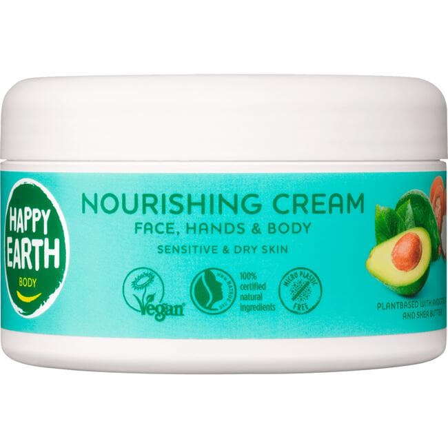 Happy Earth 100% Natural Nourishing Body Cream 200ml