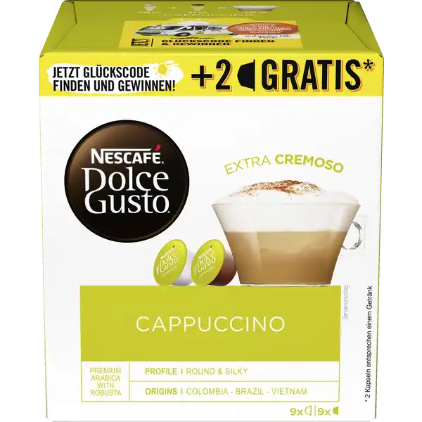 Dolce Gusto Cappuccino Kaffeekapseln 16+2