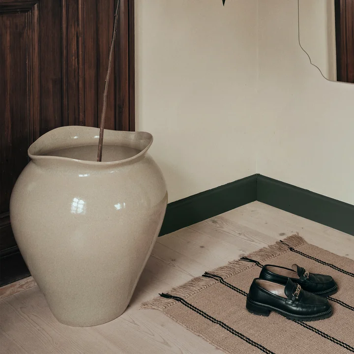 Broste Copenhagen - Florentina Vase, Ø 24 cm x H 32 cm, beige
