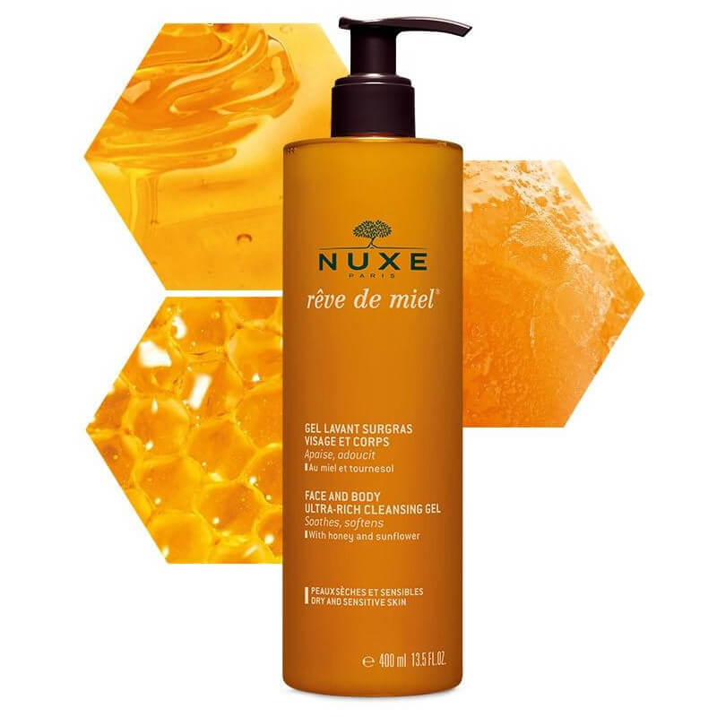 Gel lavant surgras visage et corps Rêve de Miel® Nuxe 400ML