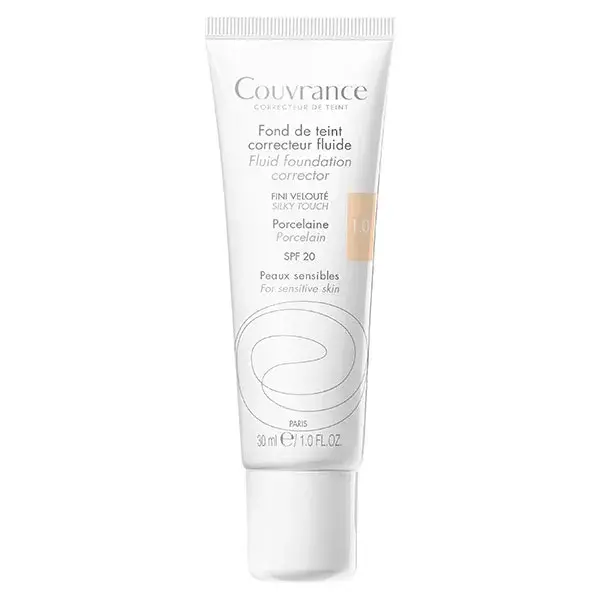 Avène Couvrance Base Líquida Corretor Porcelana 1.0 30ml