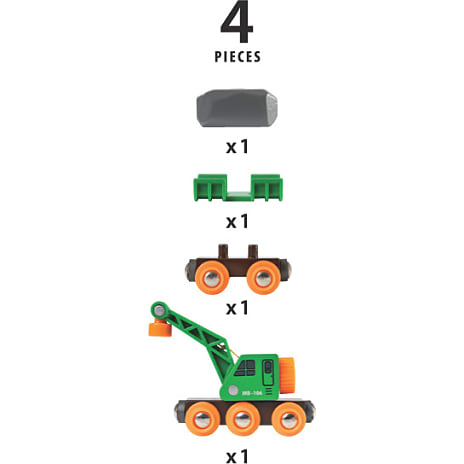 BRIO togvogn med kran 33698