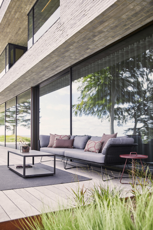 Cane-Line Horizon 2-zits loungebank module rechts grijs