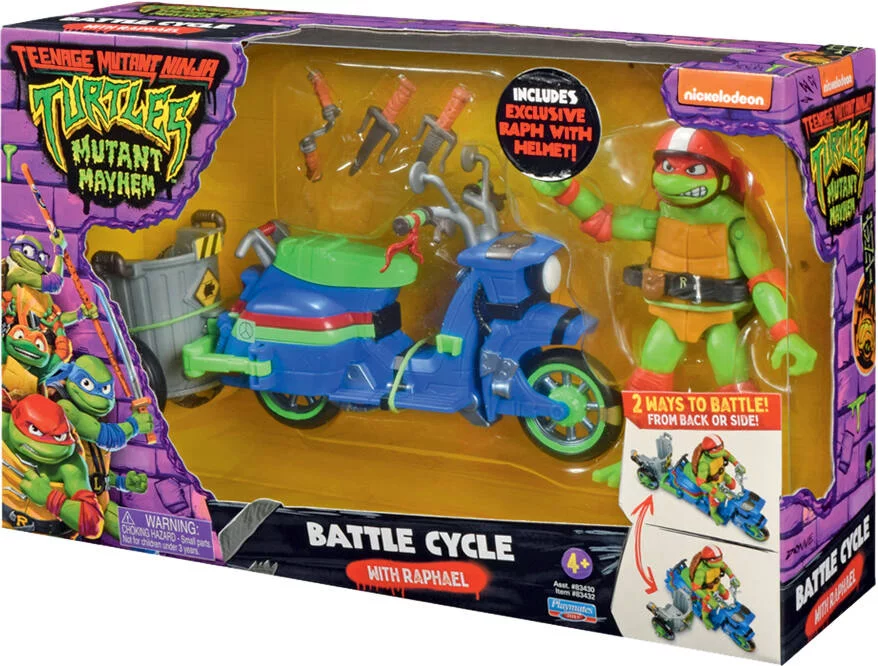 TORTUES NINJA - VEHICULE DELUXE AVEC FIGURINE 12 CM