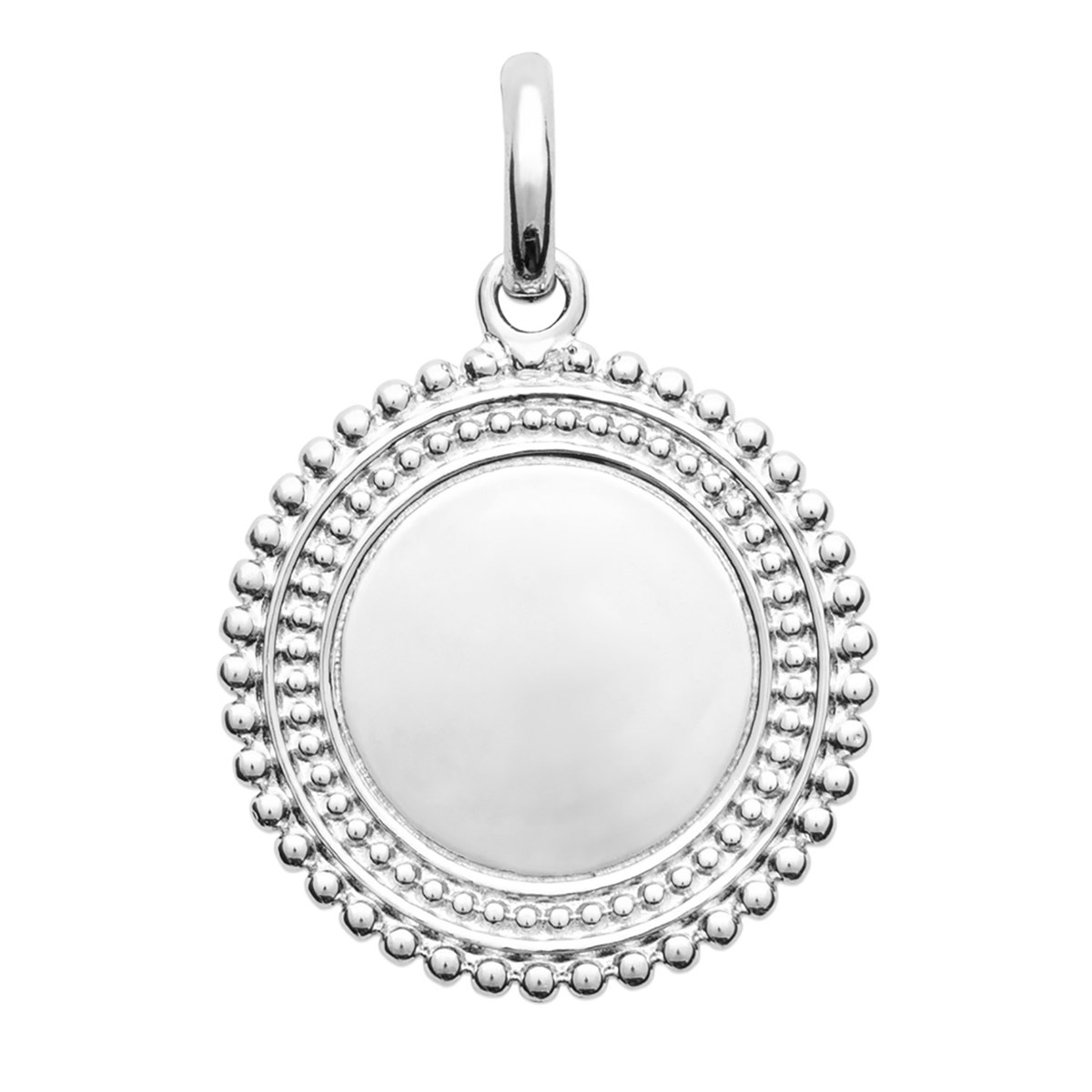 Pendentif Brillaxis médaille ronde argent stylisée