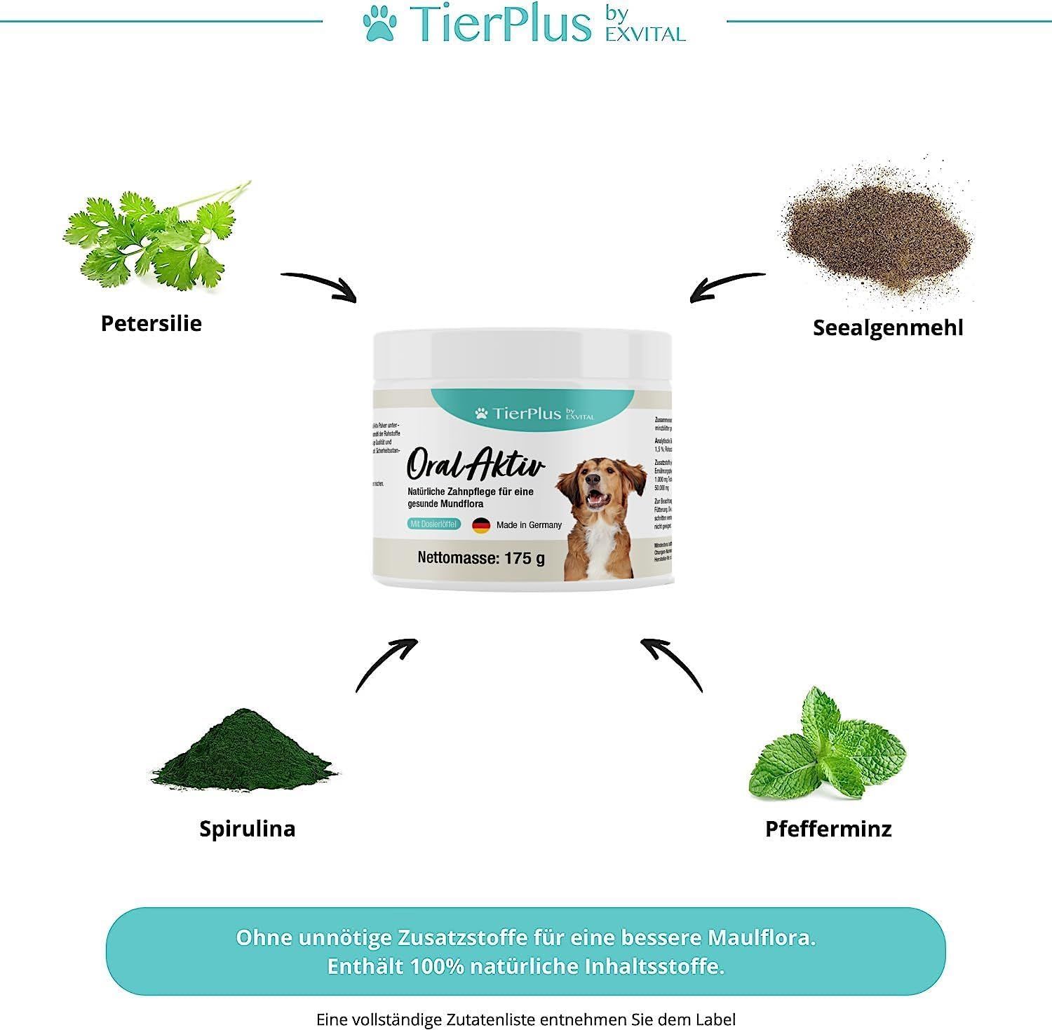 EXVital® Zahnpflege Pulver für Hunde, Oral Aktiv