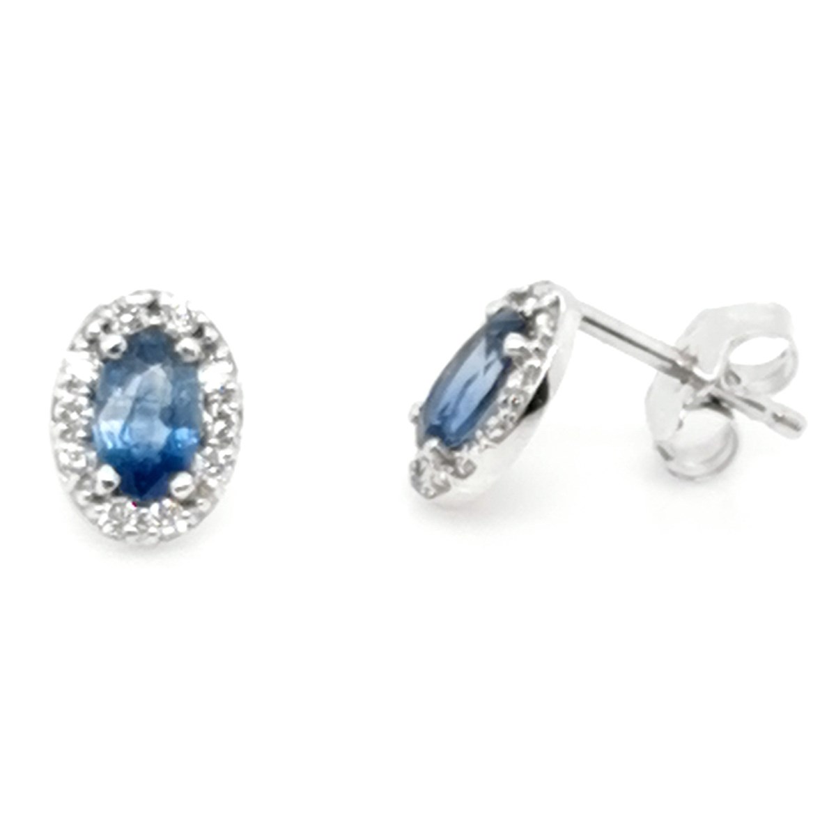 Boucles d'oreilles Brillaxis or saphirs diamants