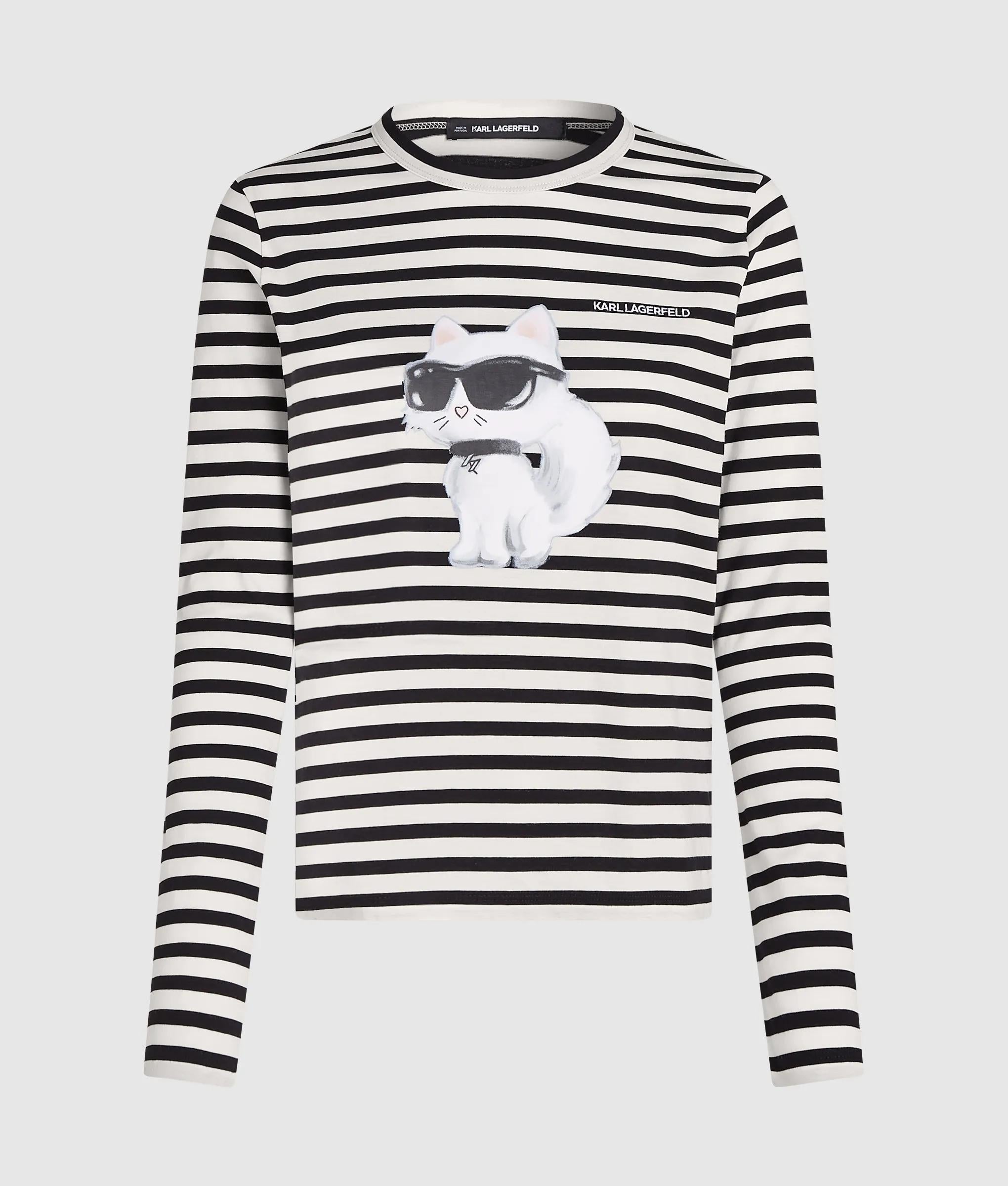 Ikon aquarel gestreept T-shirt met lange mouwen