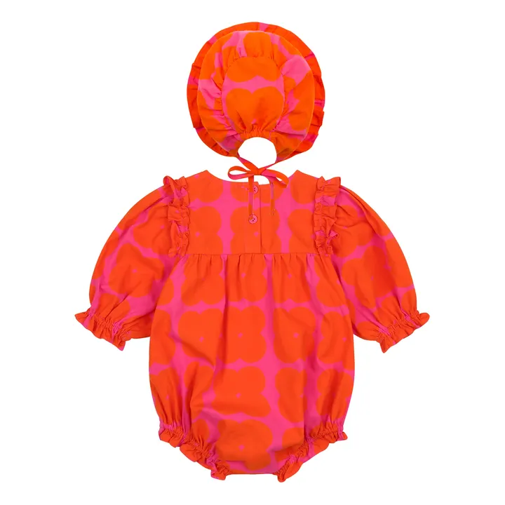 Jelly Mallow Ensemble Barboteuse et Béguin Clover | Rouge
