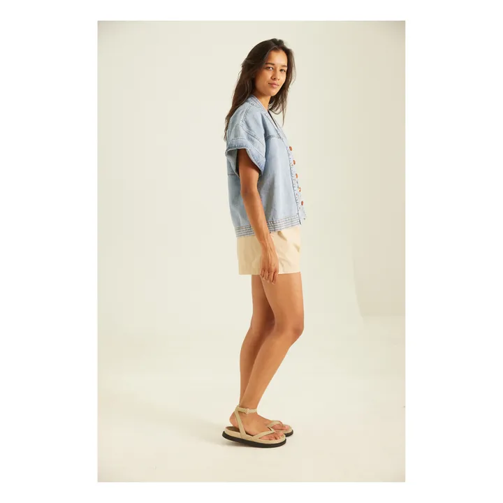 Tinsels Veste Denim Manches Courtes Xivry | Bleu Clair