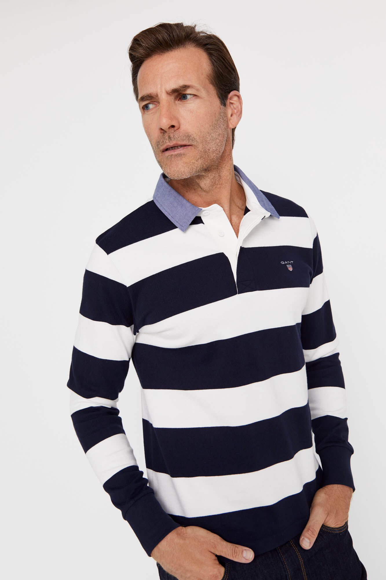 Polo de manga comprida - Branca