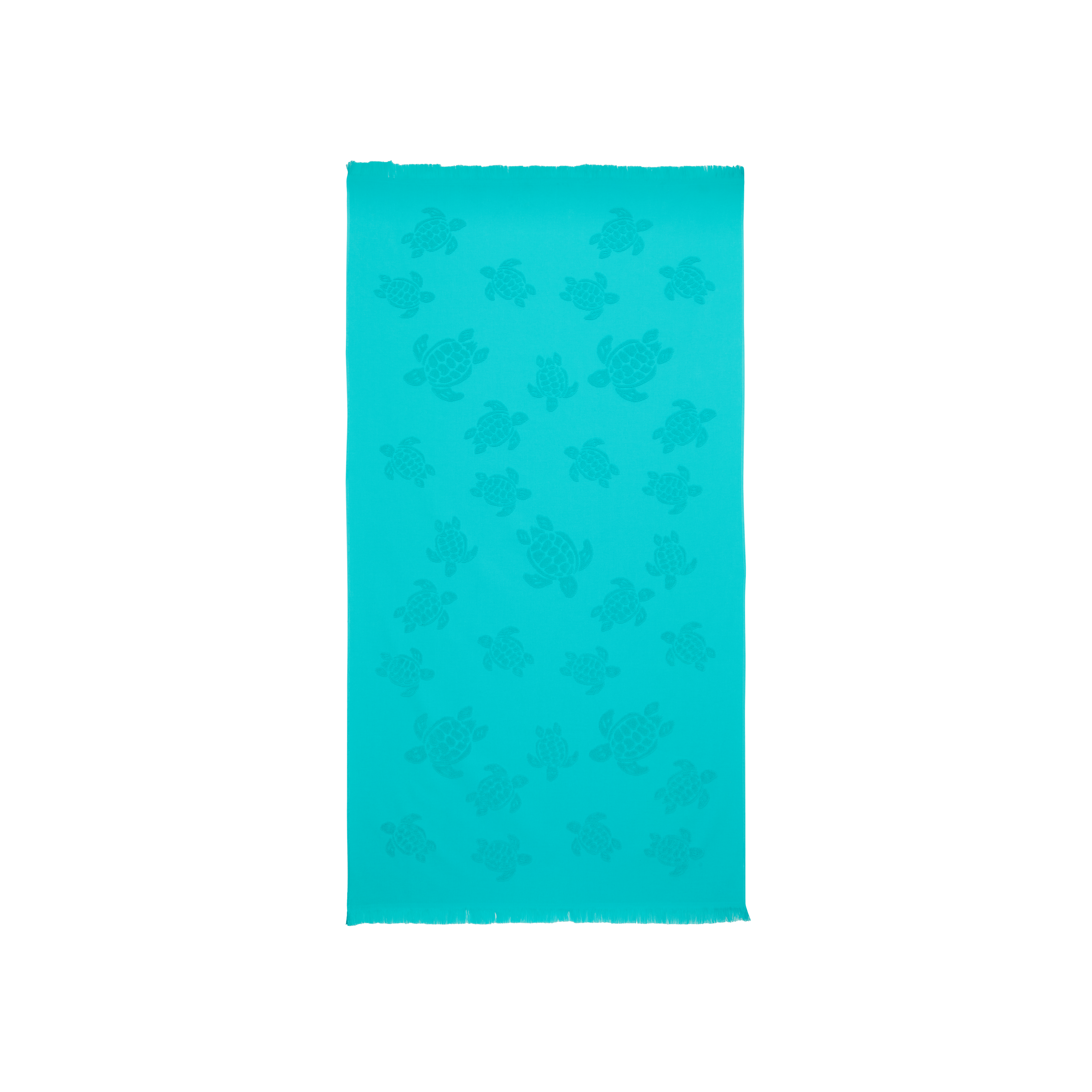 Serviette de Plage Fouta Uni en coton biologique Jacquard Tortues | Serviette Vilebrequin STHU1201