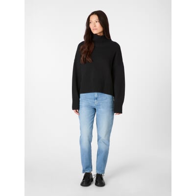 Damenpullover Oversized, Schwarz