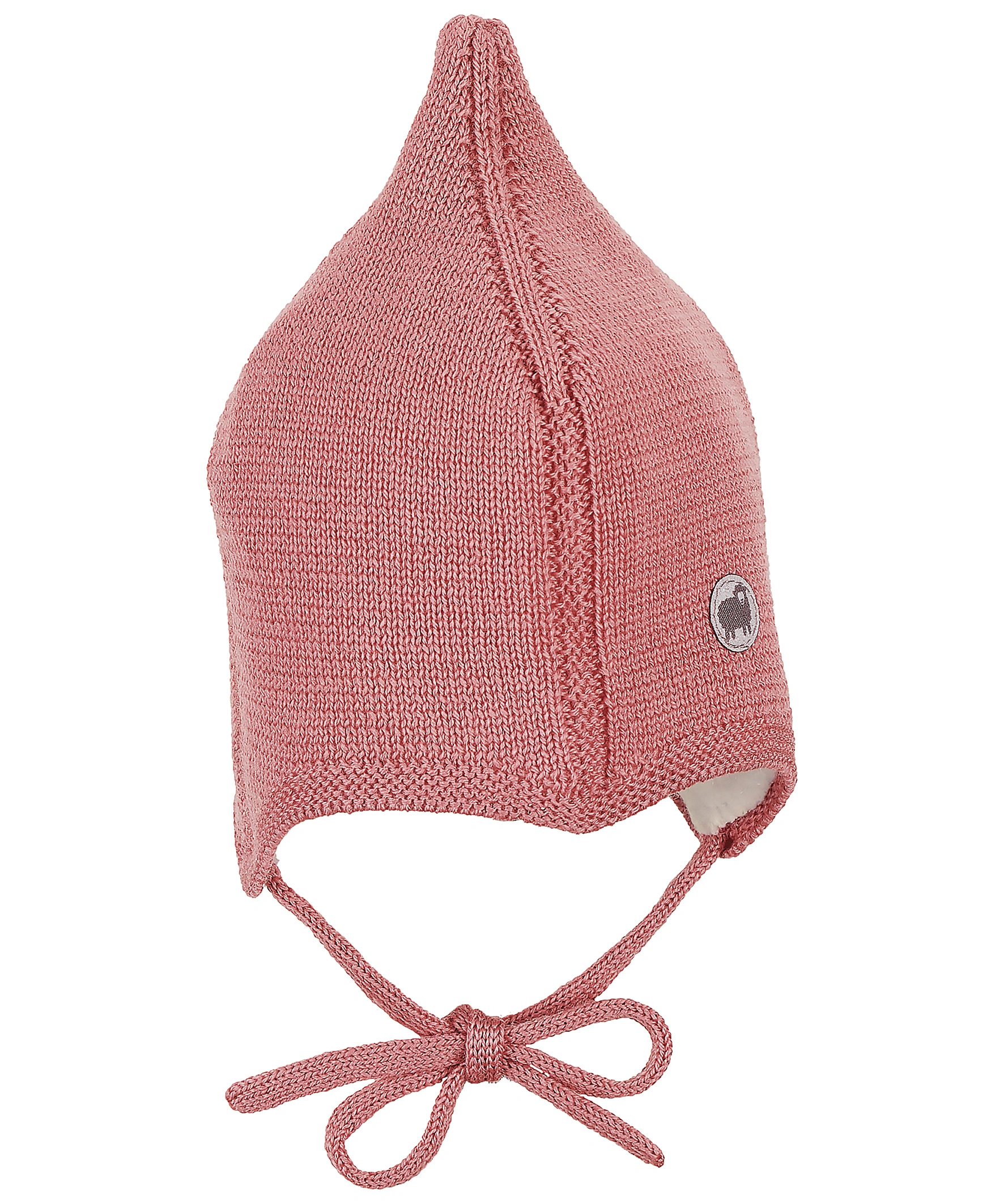 Wintermütze ZIPFEL aus Wolle in rosa