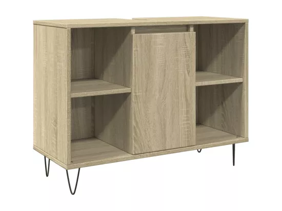 Armoire salle de bain chêne sonoma 80x33x60cm bois d'ingénierie