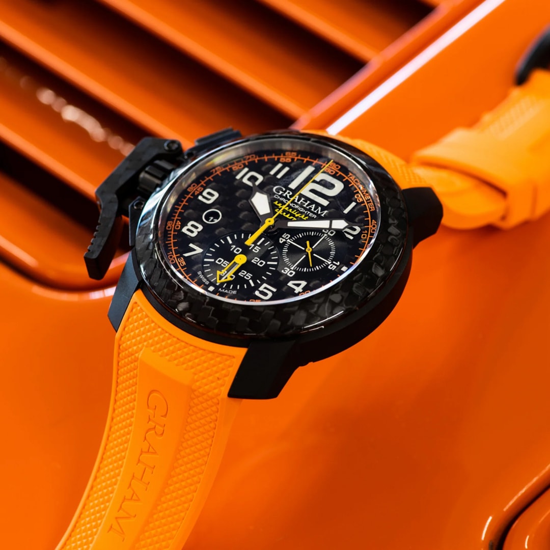 Graham Chronofighter Superlight Carbon Orange
