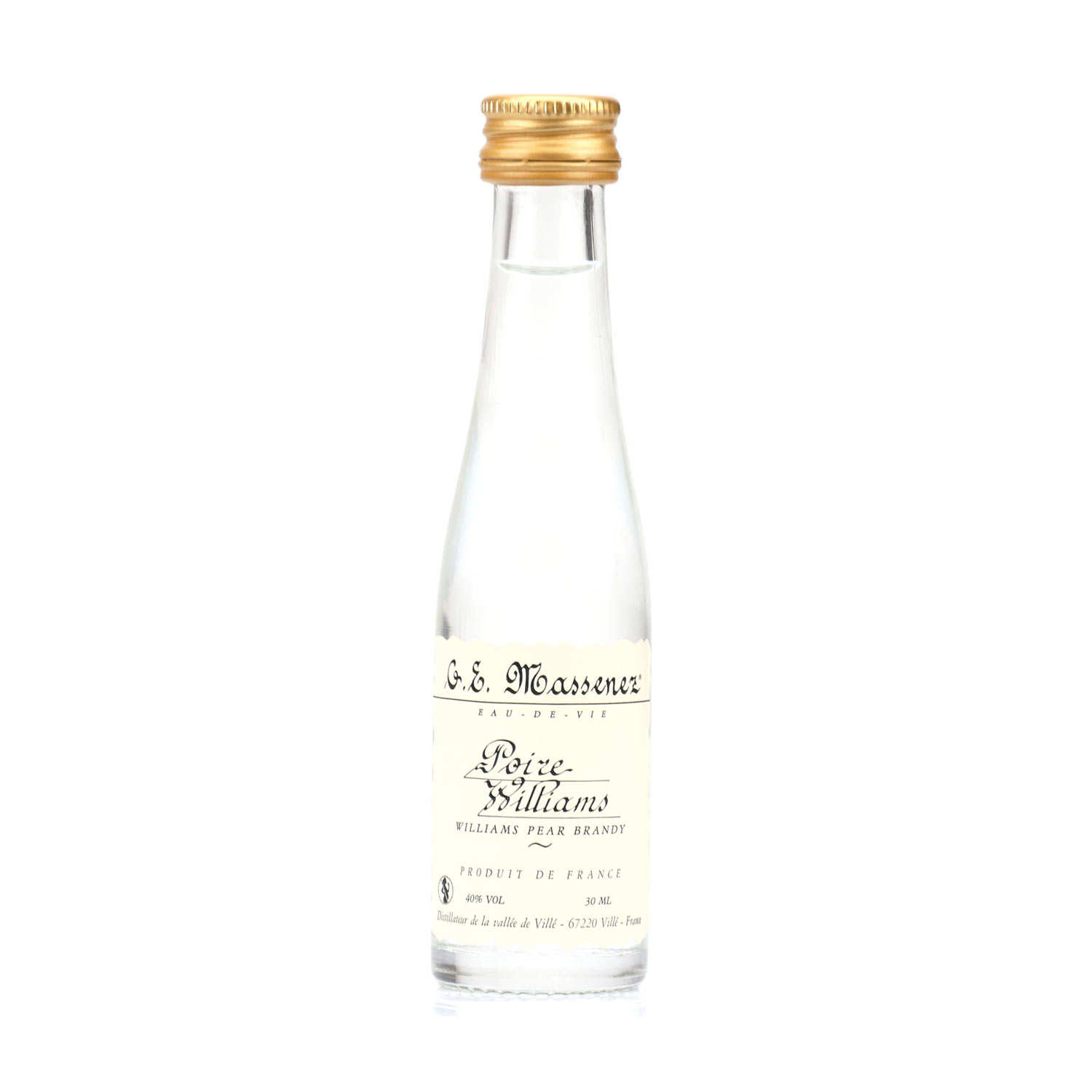 Mignonnette d'eau de vie poire williams 40%