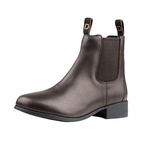 Botas Jodhpur de couro unissex para adultos na cor marrom.