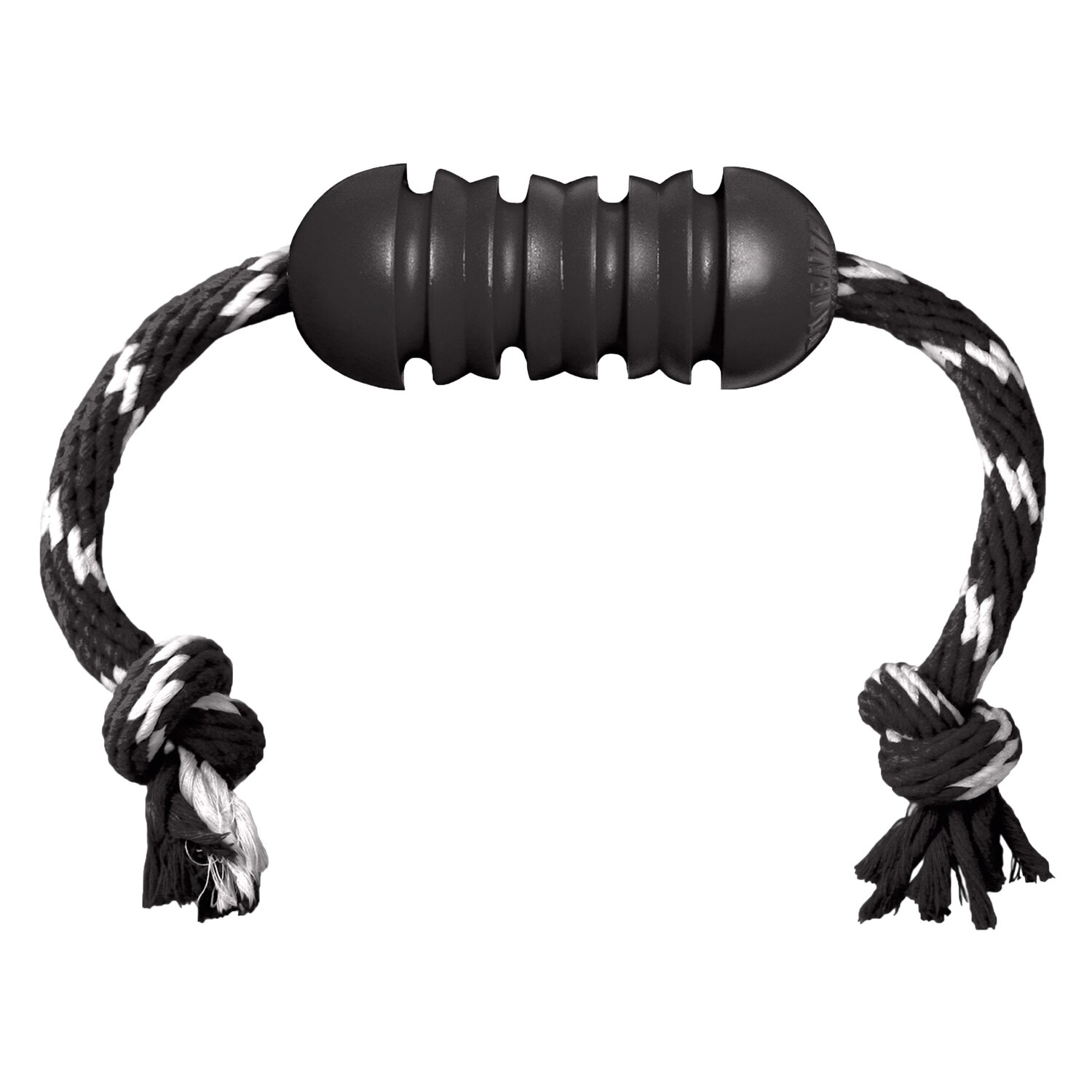 HUNTER KONG Extreme Dental mit Tau  - schwarz - 12 cm