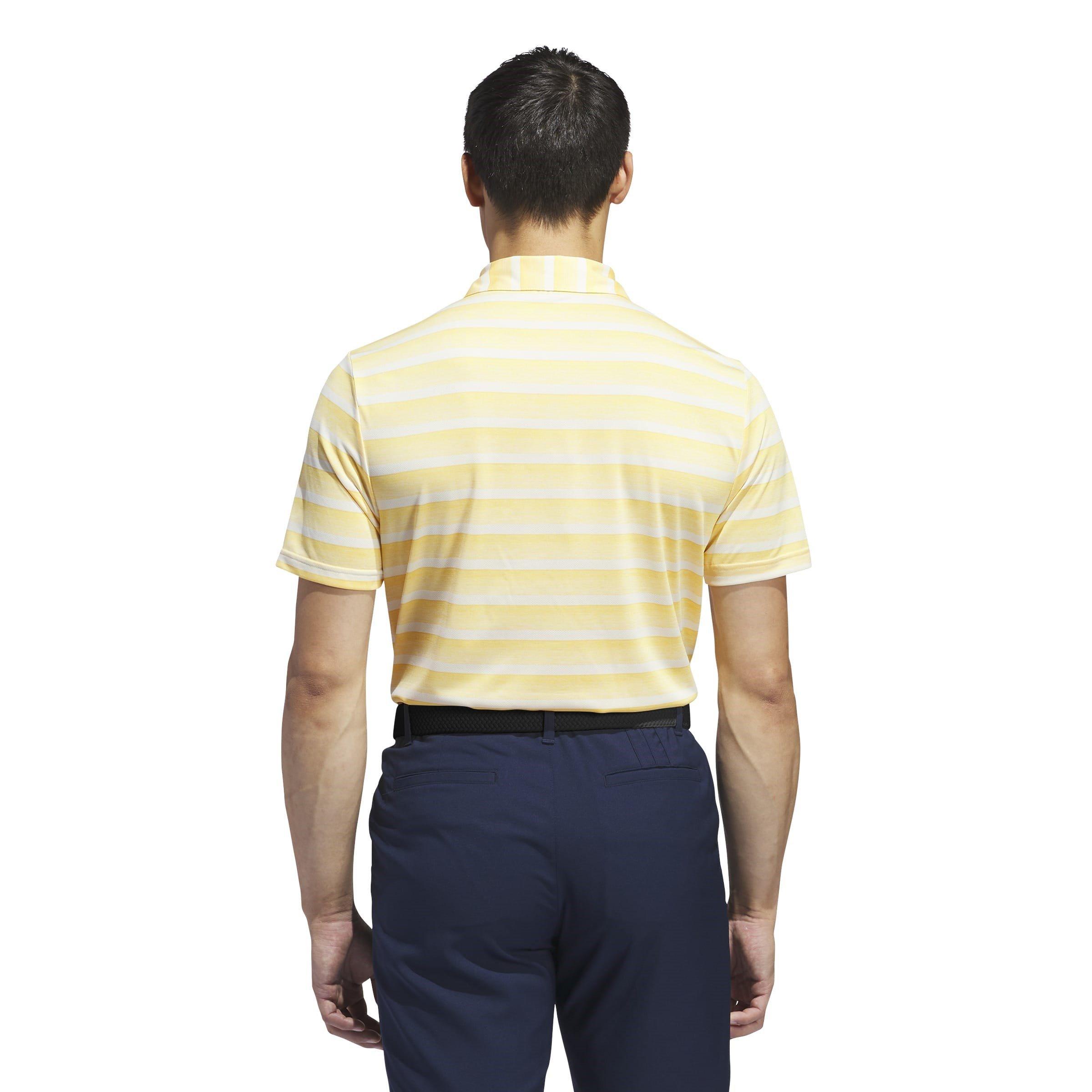 adidas Two Colour Striped Polo Shirt Mens