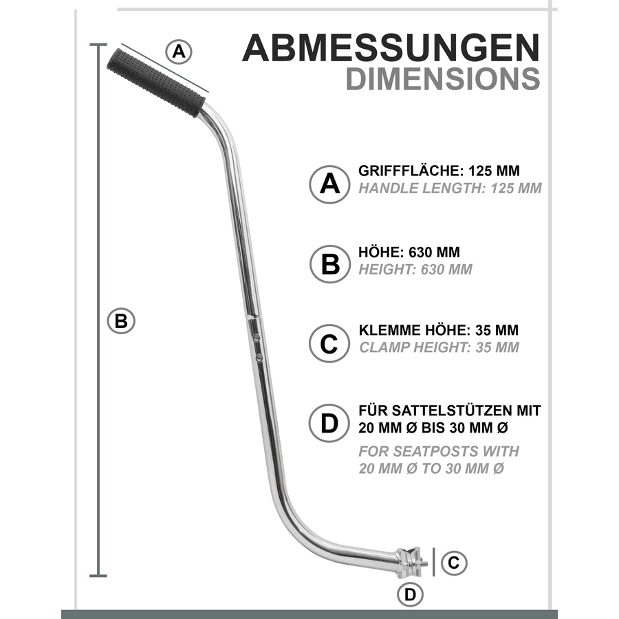 PROMETHEUS BICYCLES® PROMETHEUS BICYCLES® Schiebestange für PROMETHEUS BICYCLES® Schiebestange für Kinderfahrrad chrom