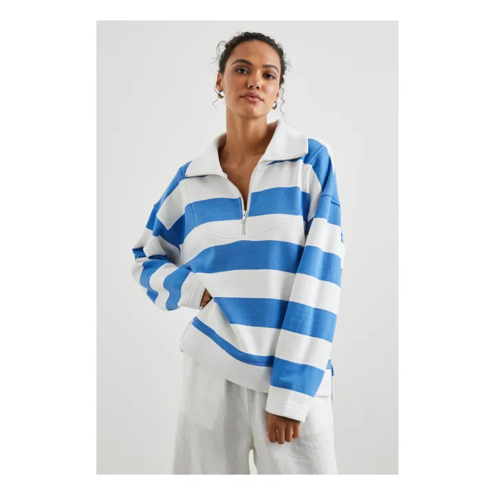 Rails Sweat Zippé Parker Rayures | Bleu