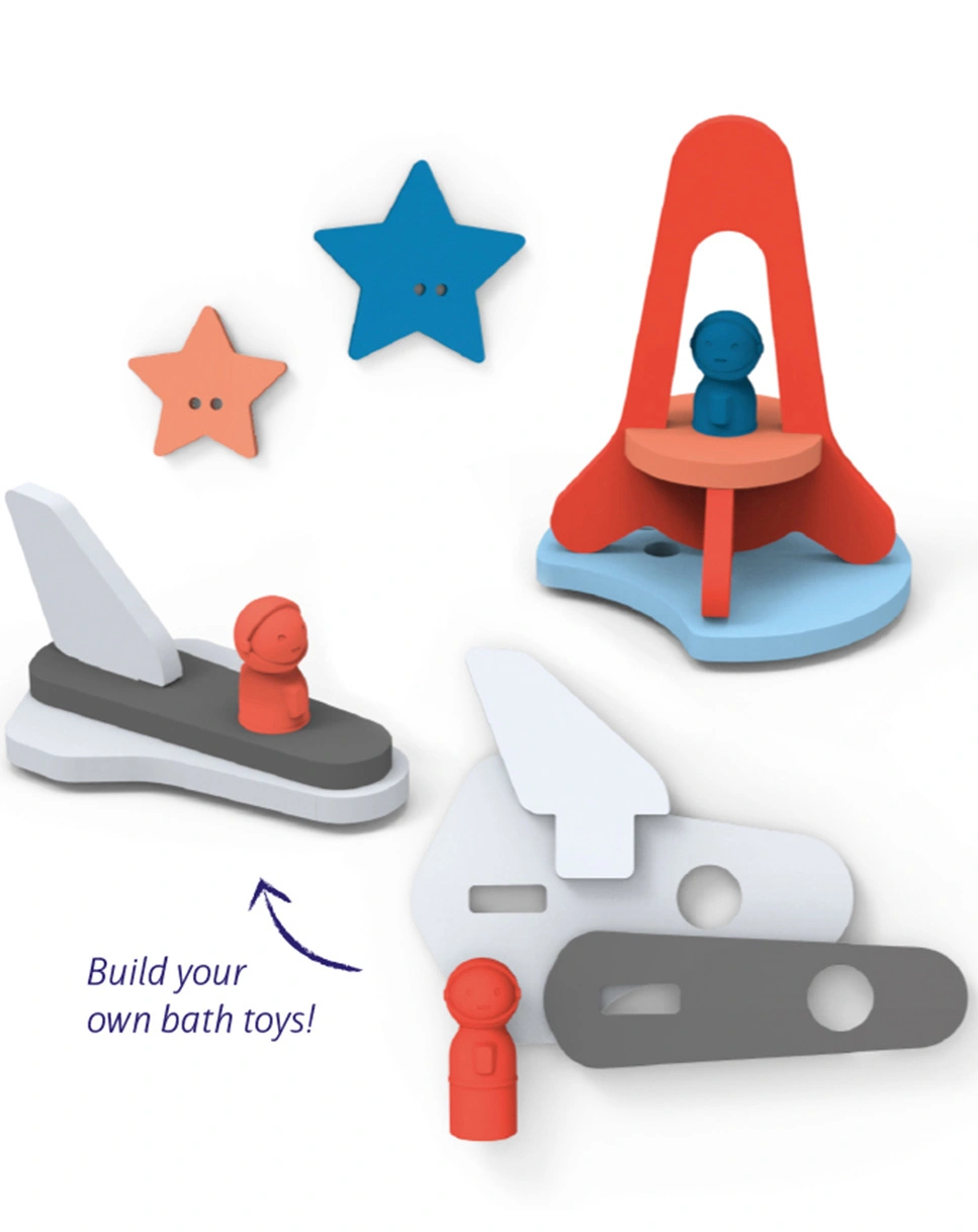 Badewannenspielzeug QUUTOPIA PUZZLE FRIENDS - TO THE MOON & BACK 11-teilig